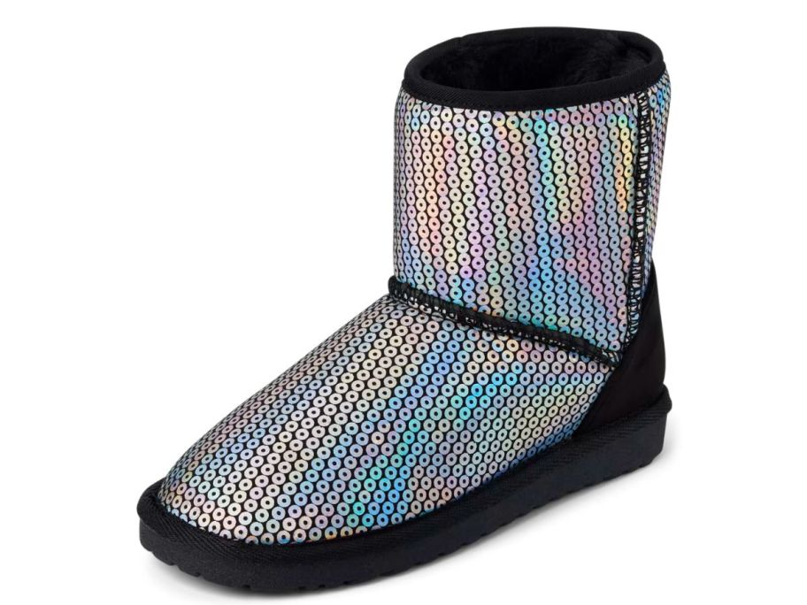 The Children's Place Girls Holographic Faux Sequin Chalet Boots stock image