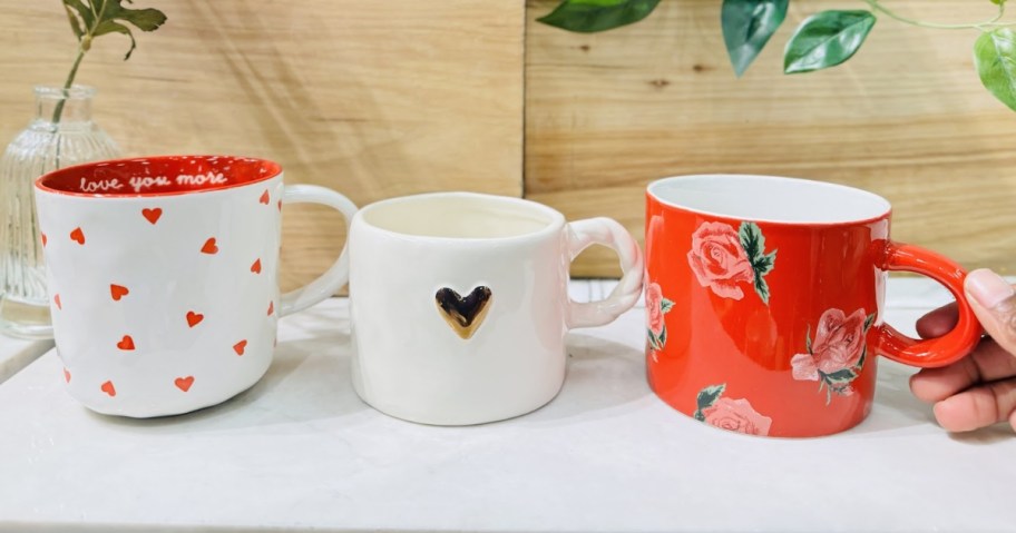 three target valentine's day mugs in store