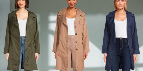 Women’s Hooded Trench Coat Only $24 on Walmart.online (Reg. $95)