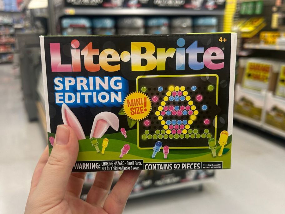 Hand holding a Mini Easter Lite Brite