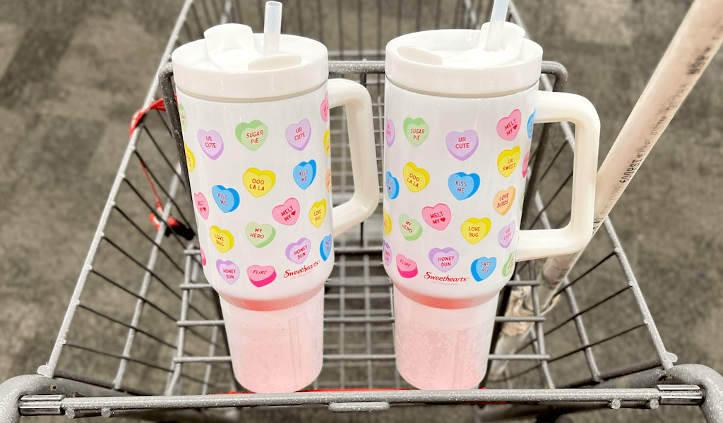 Sweetheart tumblers in CVS cart 