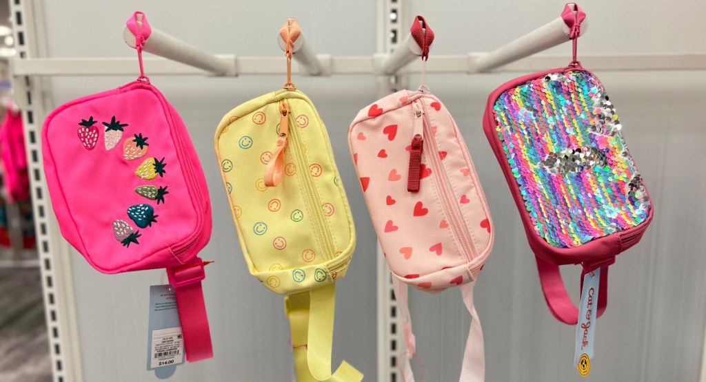 display-of-four-different-belt-bags-in-four-different-designs-at-the-store