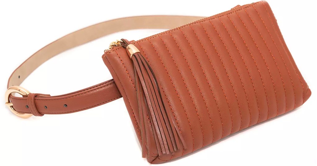 light brown inc belt bag