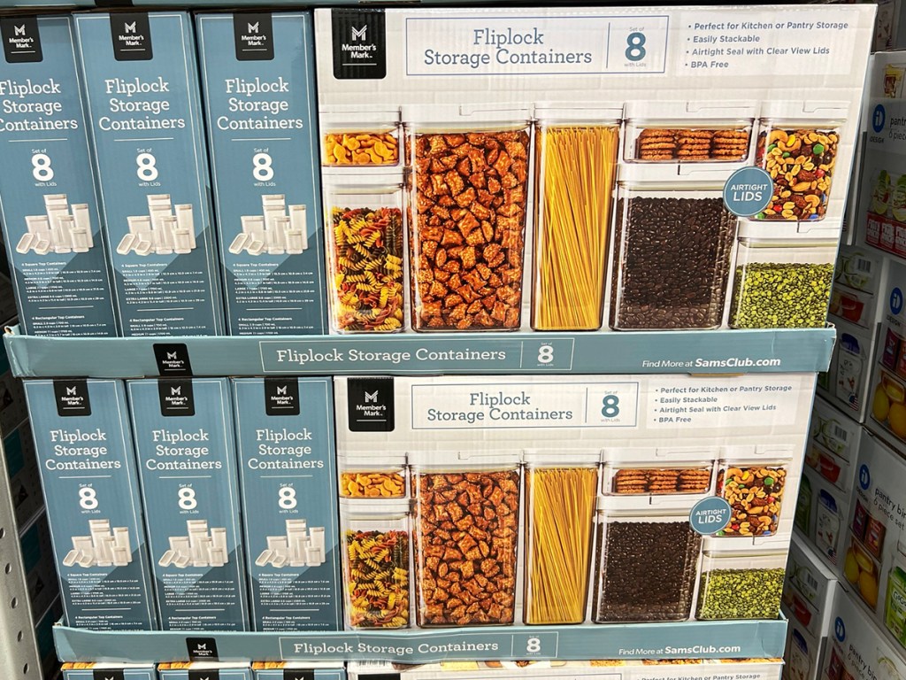 membres mark fliplock container set on shelf at sams club