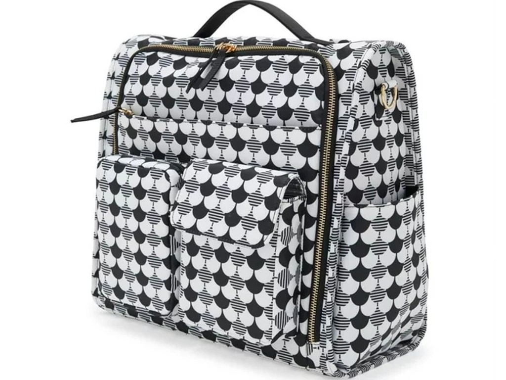 modrn black, white and gray diaper bag