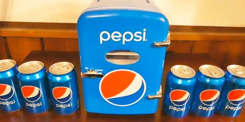 Soda-Themed Mini Fridge Only $22 on Walmart.online | Pepsi, Mountain Dew, & Dr Pepper