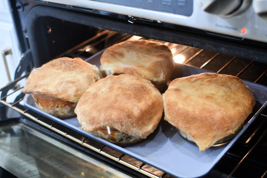 pizza pot pies done baking