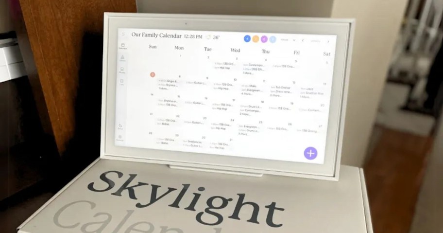 skylight digital calendar on box