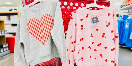 8 NEW Target Valentine’s Day Women’s Sweaters & Sweatshirts