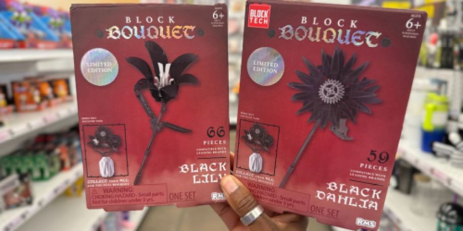 Five Below Halloween Block Bouquet Flower Sets Just $5 | No Watering or Weeding Required!