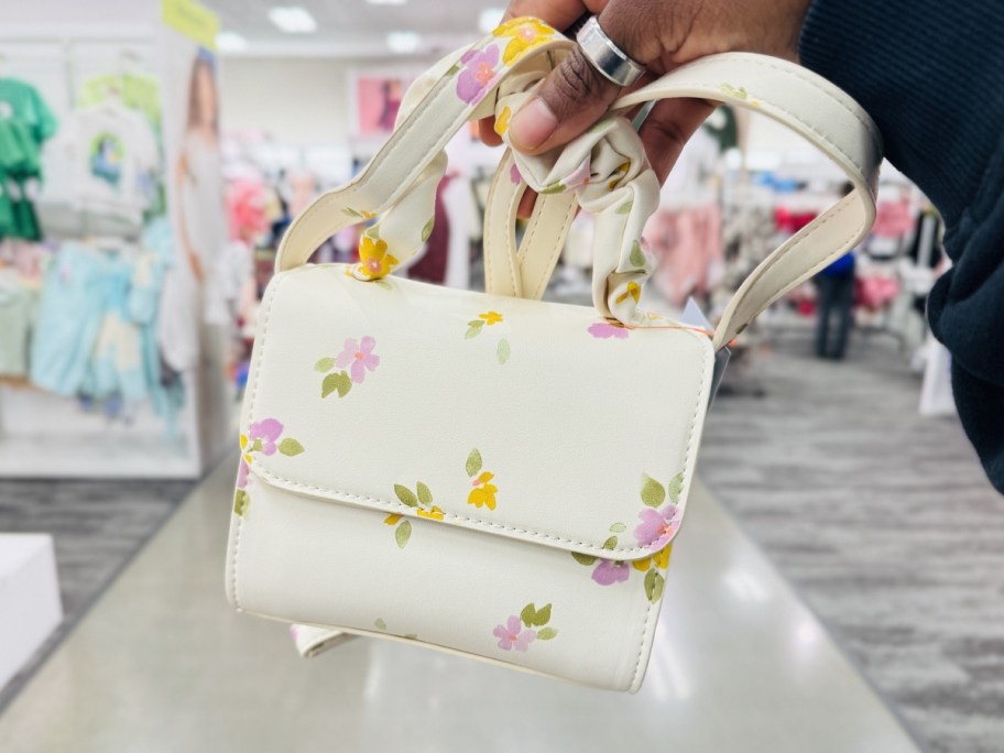 Cat & Jack Girls Floral Top Handle Crossbody