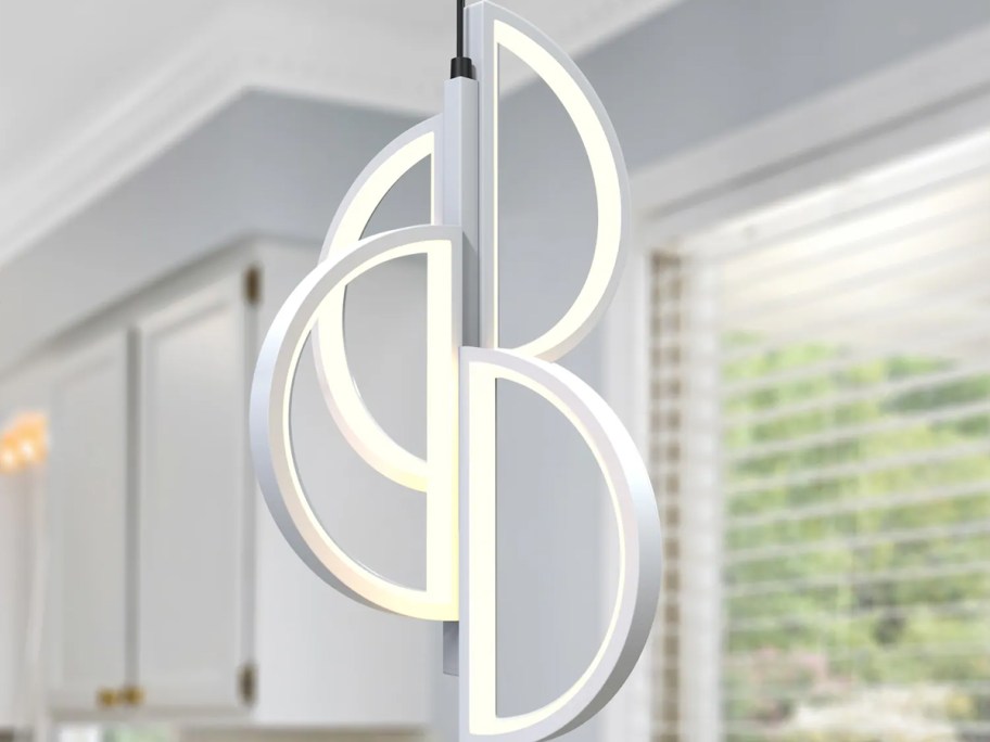 white half circle pendant light