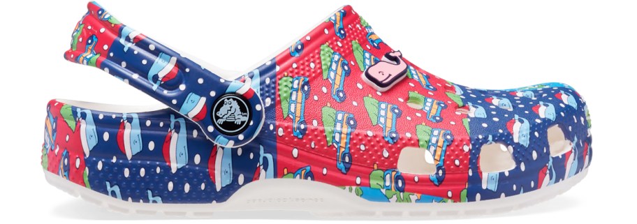 blue and red vineyard vines crocs clog