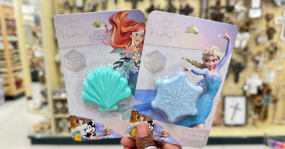 Disney 100 Flavored Lip Gloss in Ariel and Elsa