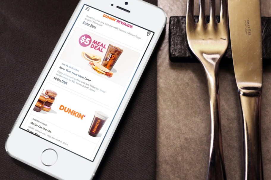 Dunkin Rewards App which is one of the best free food apps with deals in 2025