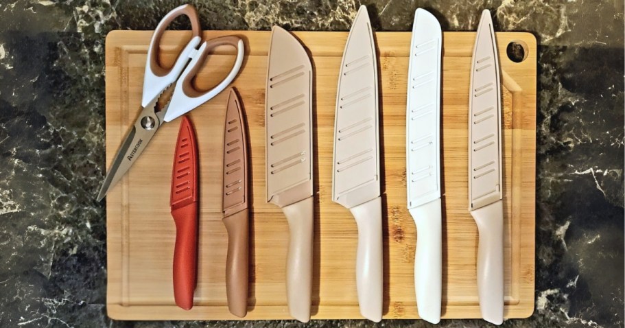 Stainless Steel Knife Set w/ Kitchen Shears Only $16 Shipped for Amazon Prime Members (Reg. $50)