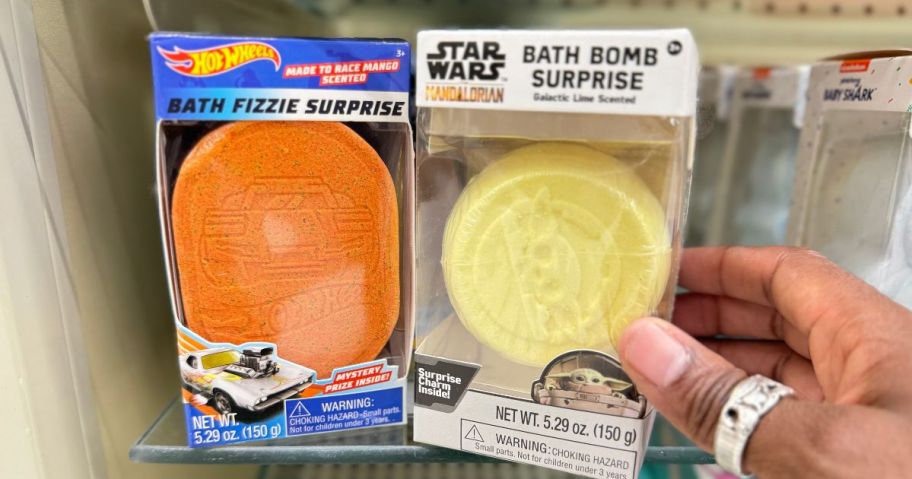 Hot Wheels and Star Wars Bath Bombs in Hobby Lobby