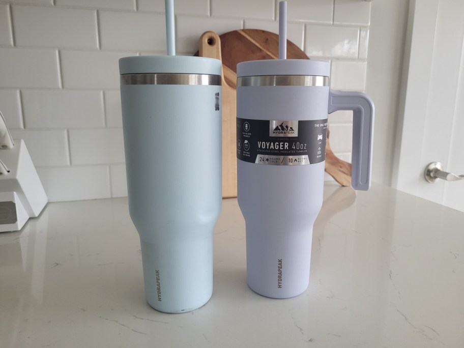 Two hydrapeak voyager tumblers