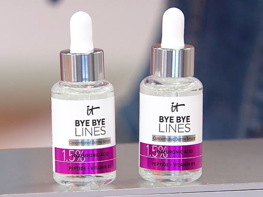 two bottles of It Cosmetics Bye Bye Lines Serum