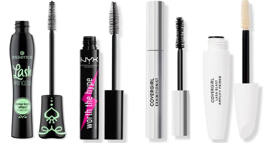 4 Mascara tubes: Essence, NYX, & Cover Girl