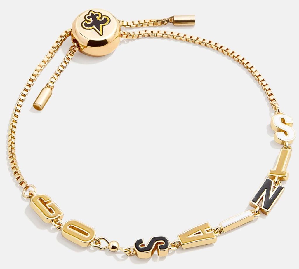 gold saints nef bracelet