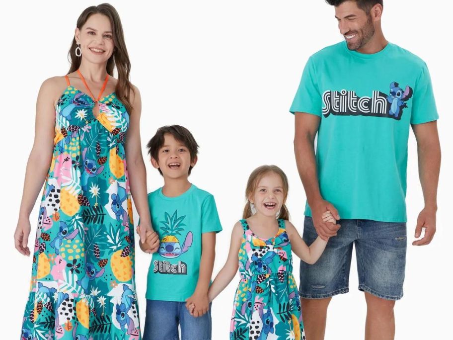 Family of 4 wearing disney Matching Family Outfits from PatPat