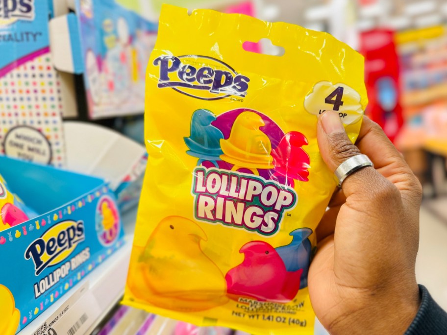 Peeps, Flix Candy Easter Lollipop Rings 4 Count