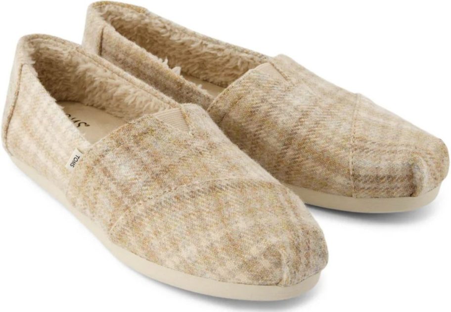 TOMS Alpargata Cloudbound Women's Shoes in Natural Cozy Plaid