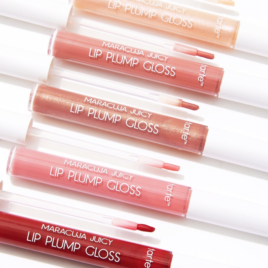 multiple tubes of Tarte Maracuja Juicy Lip Plump Gloss