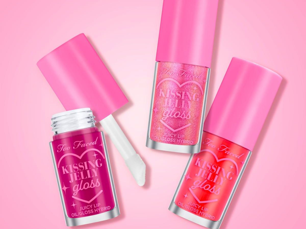 Too Faced 3-piece Kissing Jelly Lip Oil Gloss