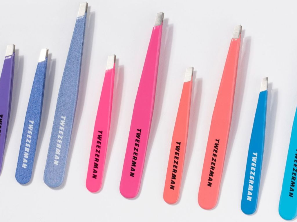 Several pairs of Tweezerman Tweezers