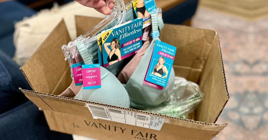 A box of Vanity Fair Bras