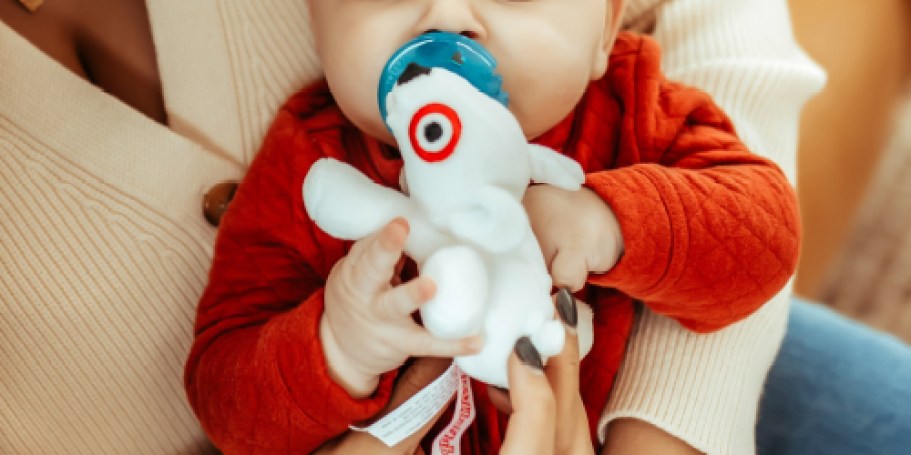 Target’s Bullseye Wubbanub Pacifier ONLY $15.99 (Fun Baby Shower Gift Idea)