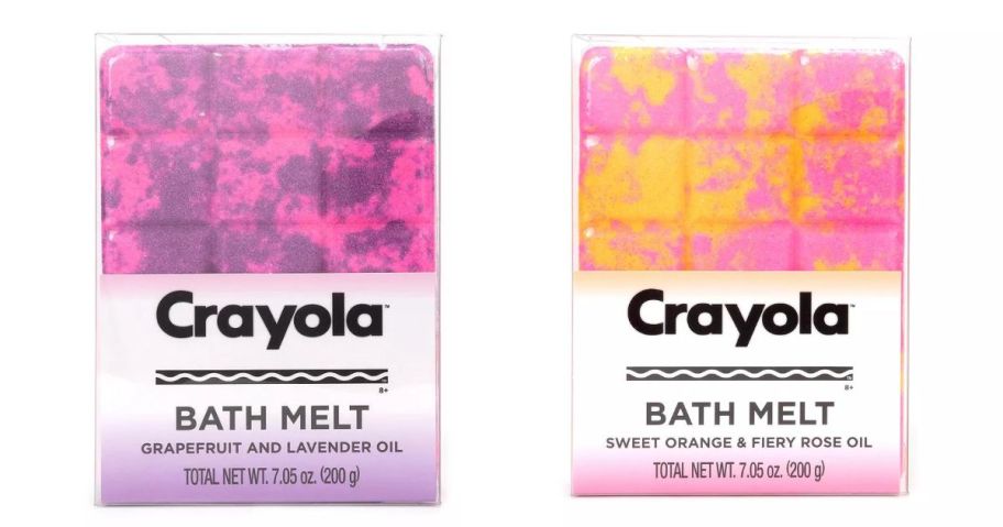 crayola bath salt melt stock images