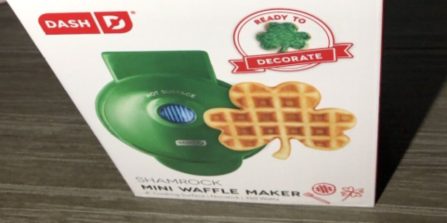 Dash Shamrock Mini Waffle Maker ONLY $7 on Kohls.online (Regularly $15)