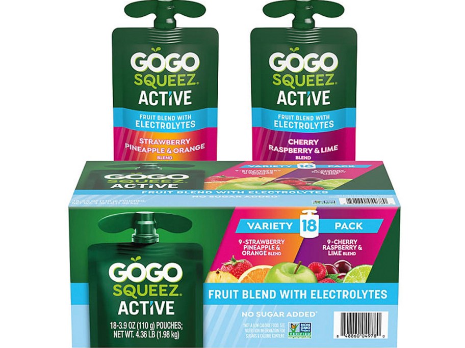 gogo squeez active box with two sitting behind it 