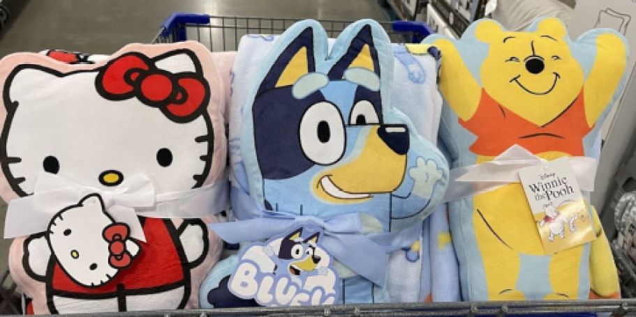 Character Pillow & Blanket Sets Just $14.94 on SamsClub.online (Bluey, Hello Kitty, & More)