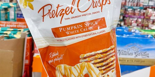 Hot Savings on Snacks at Sam’s Club | Pumpkin Spice Pretzel Crisps Just $4.98 After Cash Back