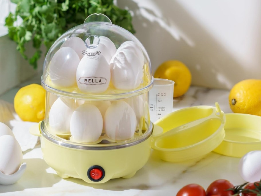 Double-Tiered Bella Egg Cooker Under $13 on Amazon – Makes 14 Eggs Fast!