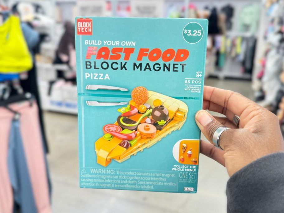 Block Tech Fast Food Pizza Block Magnet