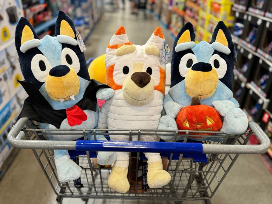 Bluey 18-inch Jumbo Halloween Plush in cart in store