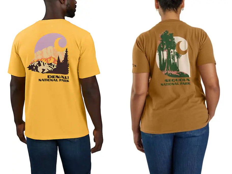 Carhartt Men's Denali National Park Graphic T-Shirt and Carhartt Women's Sequoia National Park Graphic T-Shirt