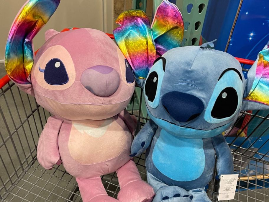 Costco Large Disney Plush Stitch & Angel