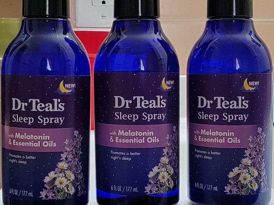 a 3-pack of Dr Teal's Sleep Spray