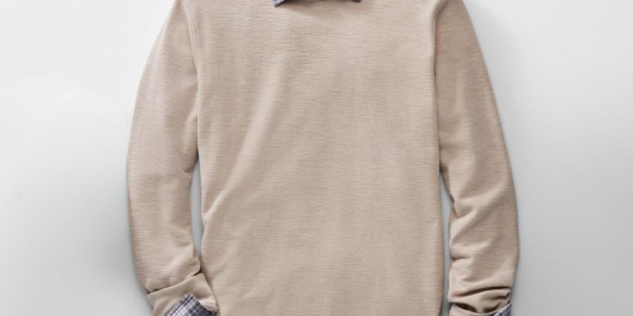 Men’s Long-Sleeve Crewneck Shirt Only $5 on Walmart.online (Regularly $15)