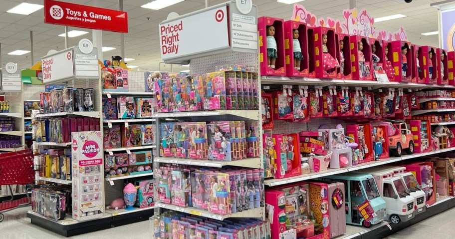 target toy section in-store