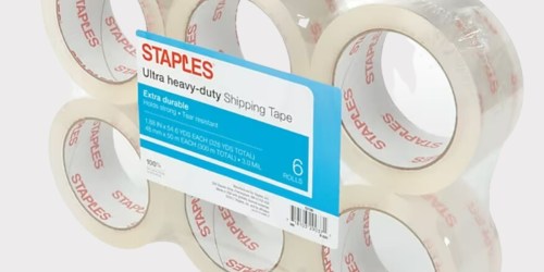 Ultra Heavy Duty Shipping Packing Tape 6-Pack JUST $8.99 Shipped on Staples.online (Reg. $22)
