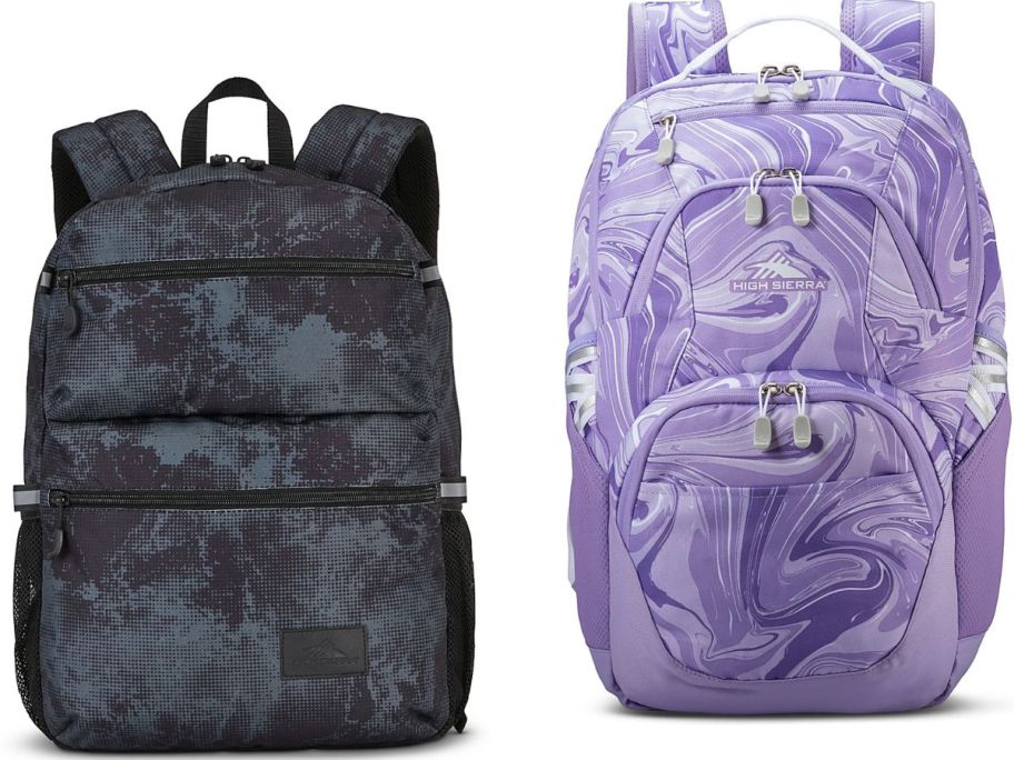 Stock images of two high sierra backpacks