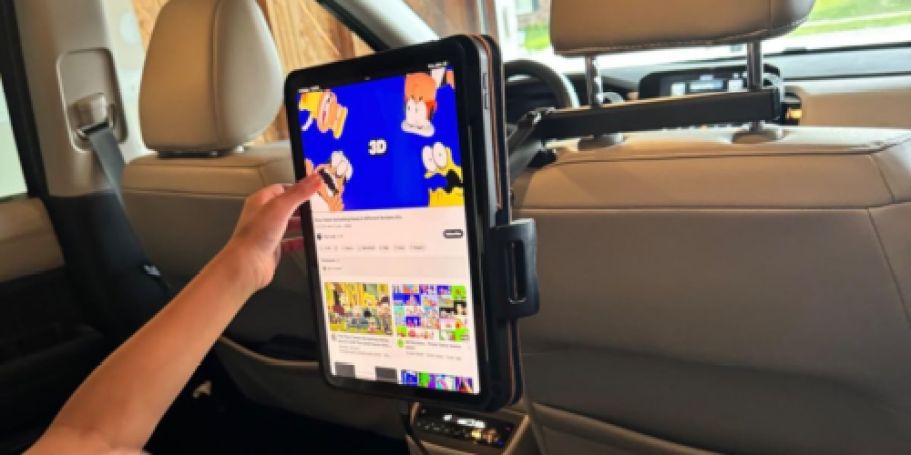 Under $10 Headrest Mounted Tablet Holder | onlinepatible w/ iPads, Fire Tablets, & More