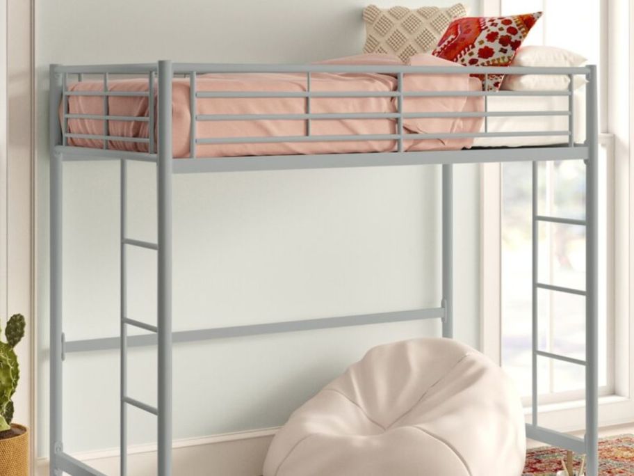 Mack & Milo Christi Pinery Twin Loft Bed in gray